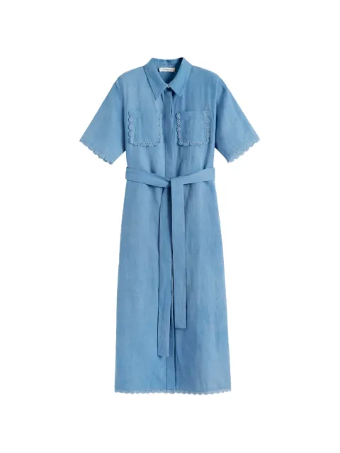 Chinti & Parker scallop-trim shirt midi dress