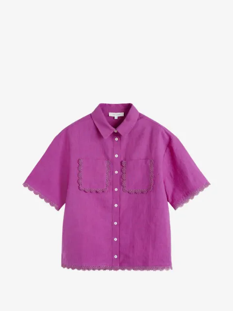 Chinti & Parker camisa con ribete festoneado
