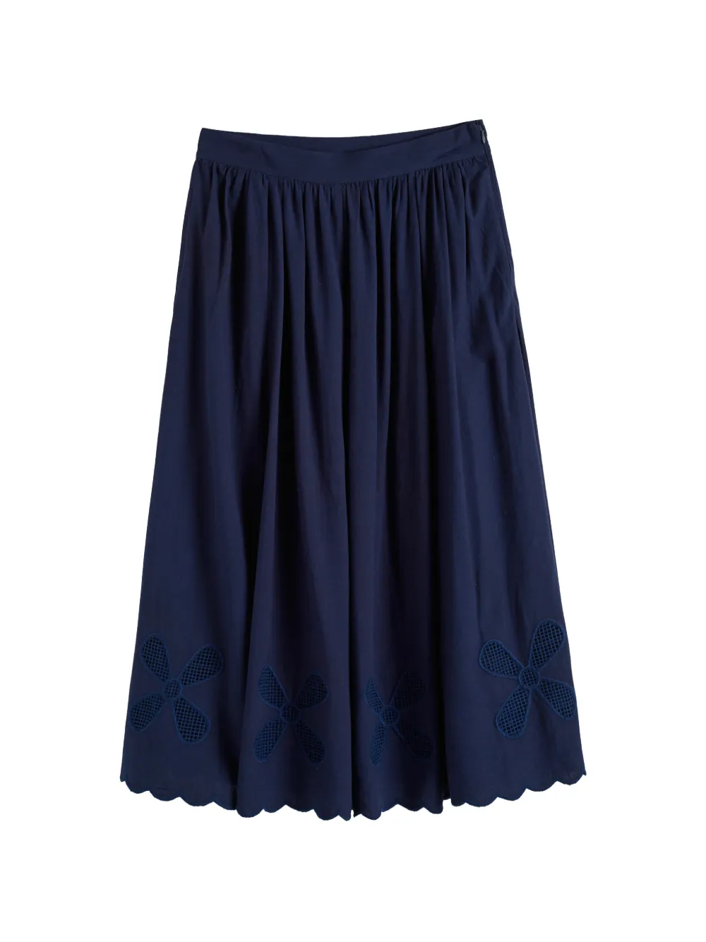 Chinti & Parker broderie scalloped midi skirt