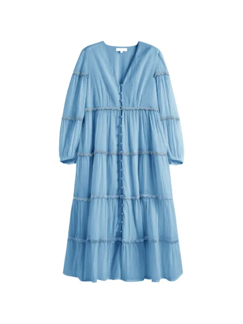 Chinti & Parker vestido midi con cuello en V