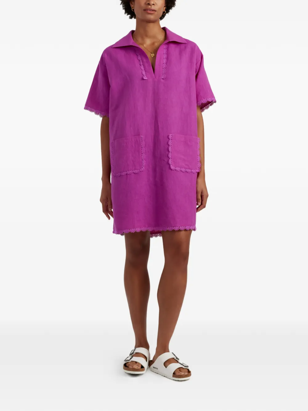 Chinti & Parker Mini-jurk met korte mouwen Paars