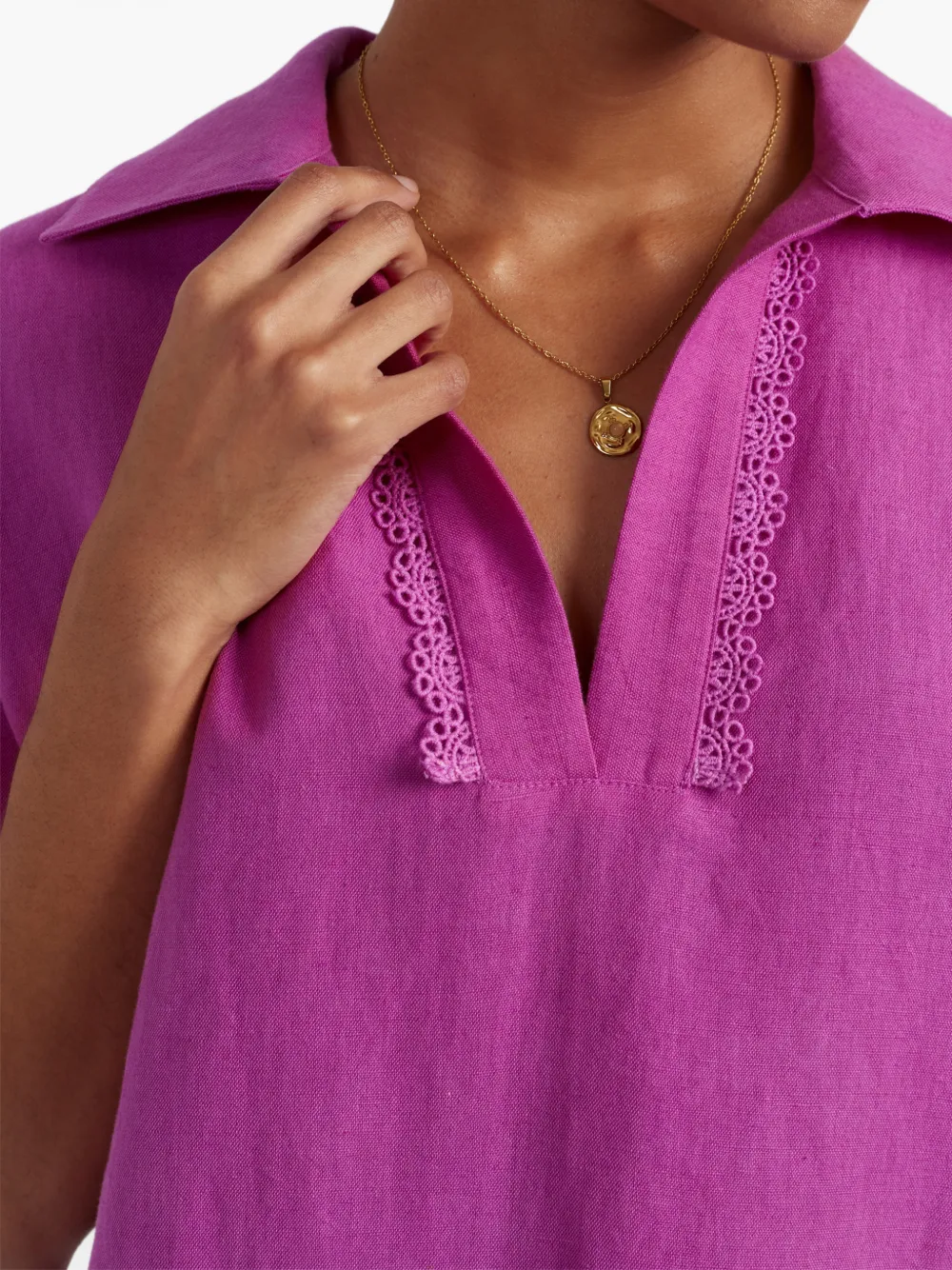 Chinti & Parker Mini-jurk met korte mouwen Paars
