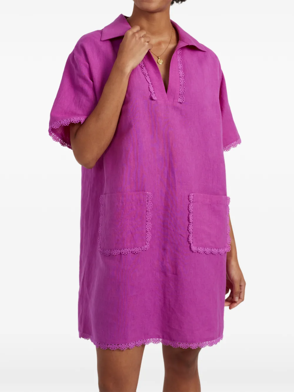 Chinti & Parker Mini-jurk met korte mouwen Paars