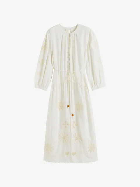 Chinti & Parker vestido midi bordado