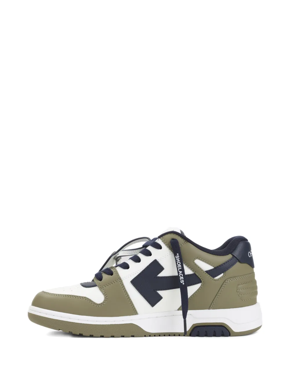 Off-White Our Office leren sneakers met Arrow-logo Groen