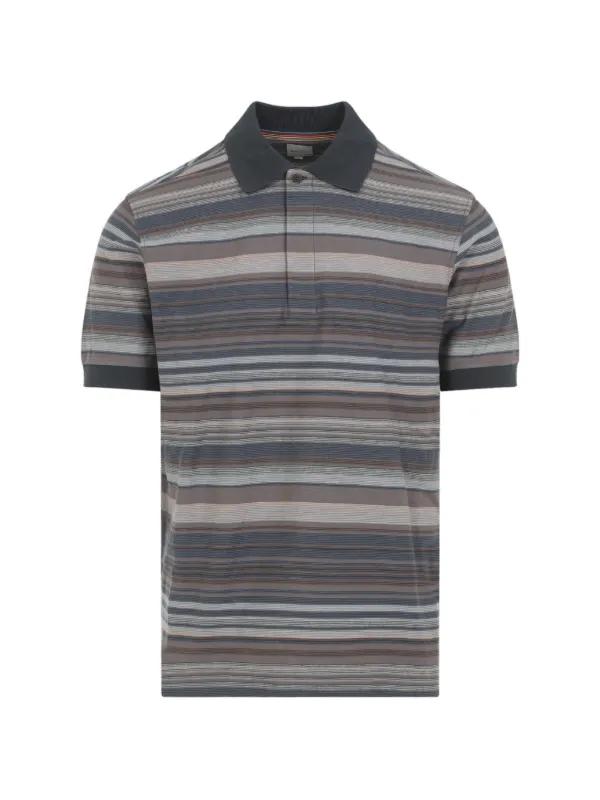 Paul Smith ストライプ ポロシャツ | グレー | FARFETCH JP