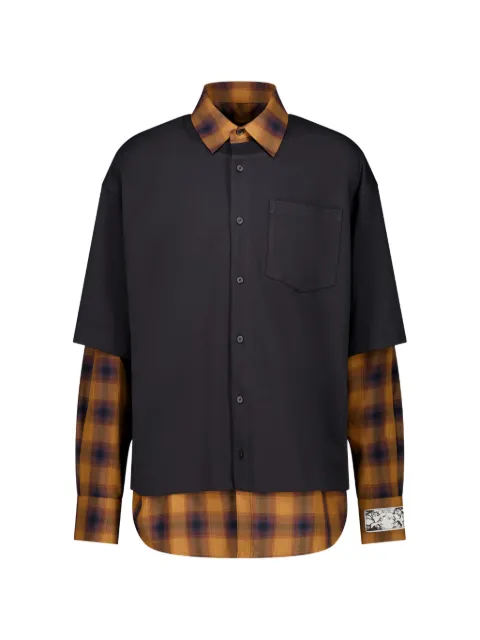 We11done flannel check-pattern shirt