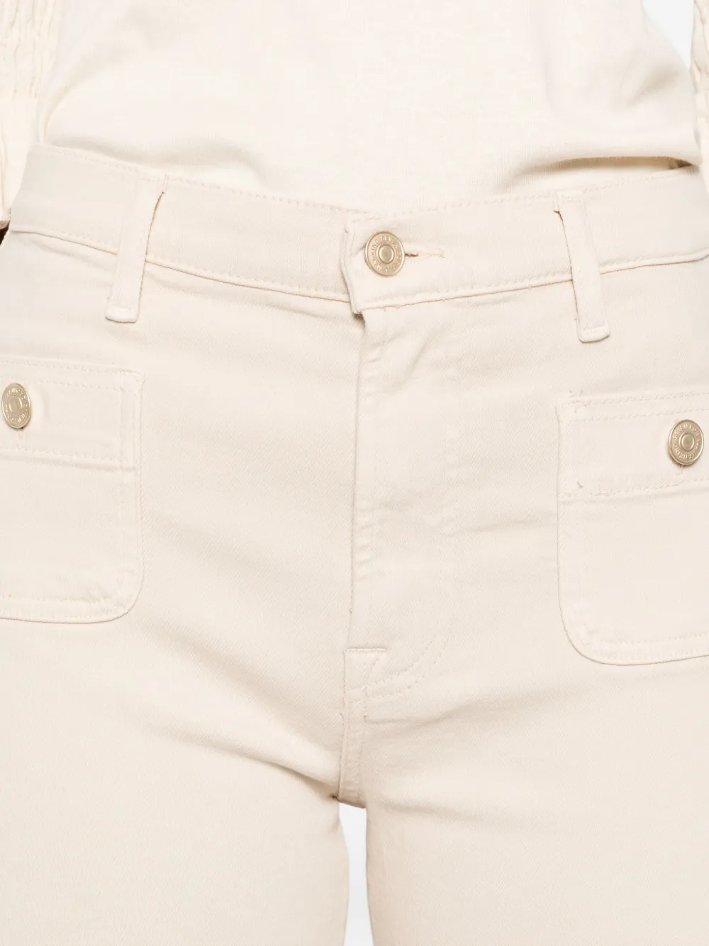 7 For All Mankind Dojo jeans met opgestikte zak Beige