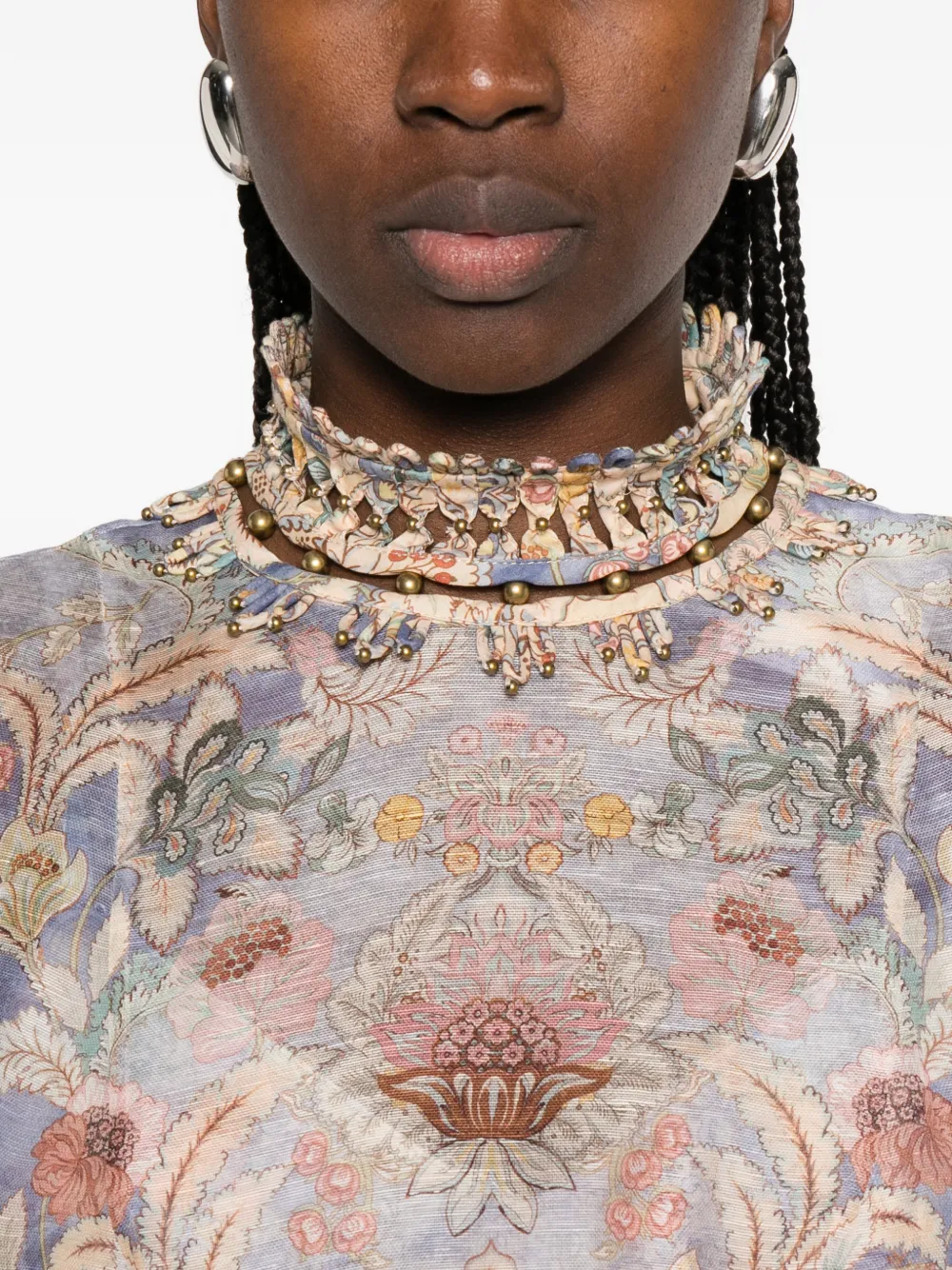 ZIMMERMANN Rebellion midi-jurk met bloemenprint Blauw