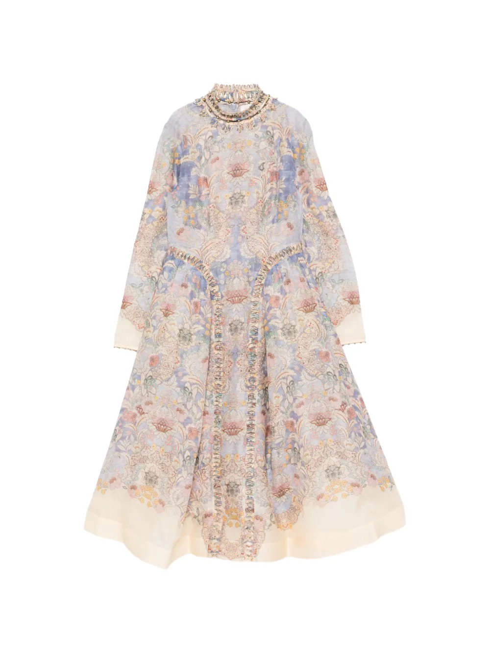 ZIMMERMANN Rebellion floral-print midi dress - Blu