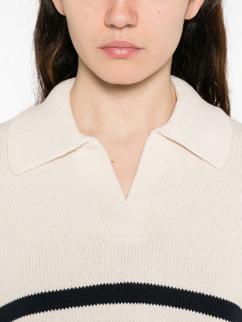 Weekend Max Mara Gestreepte sweater met lange mouwen Beige