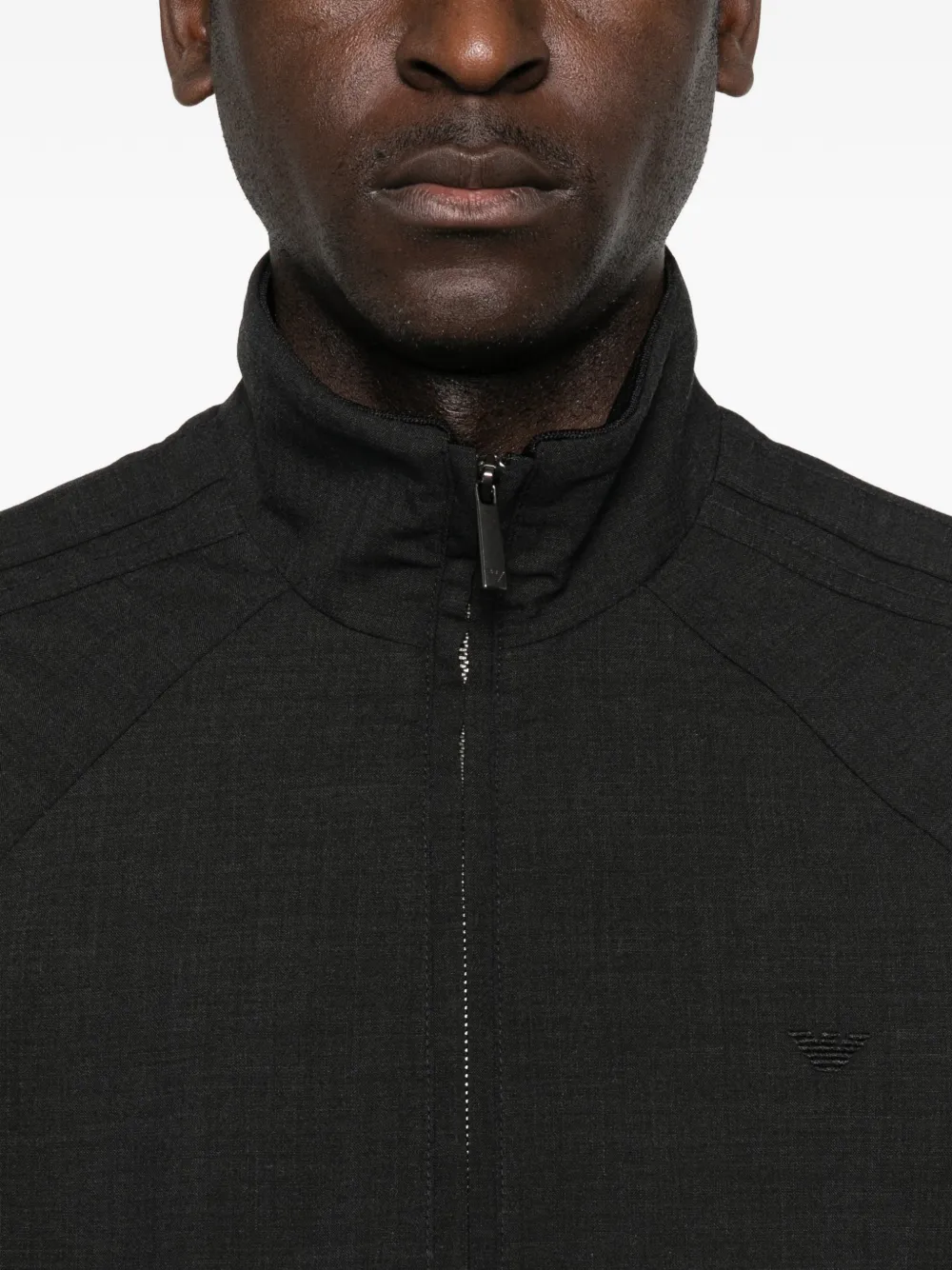 Emporio Armani Bomberjack met rits Zwart
