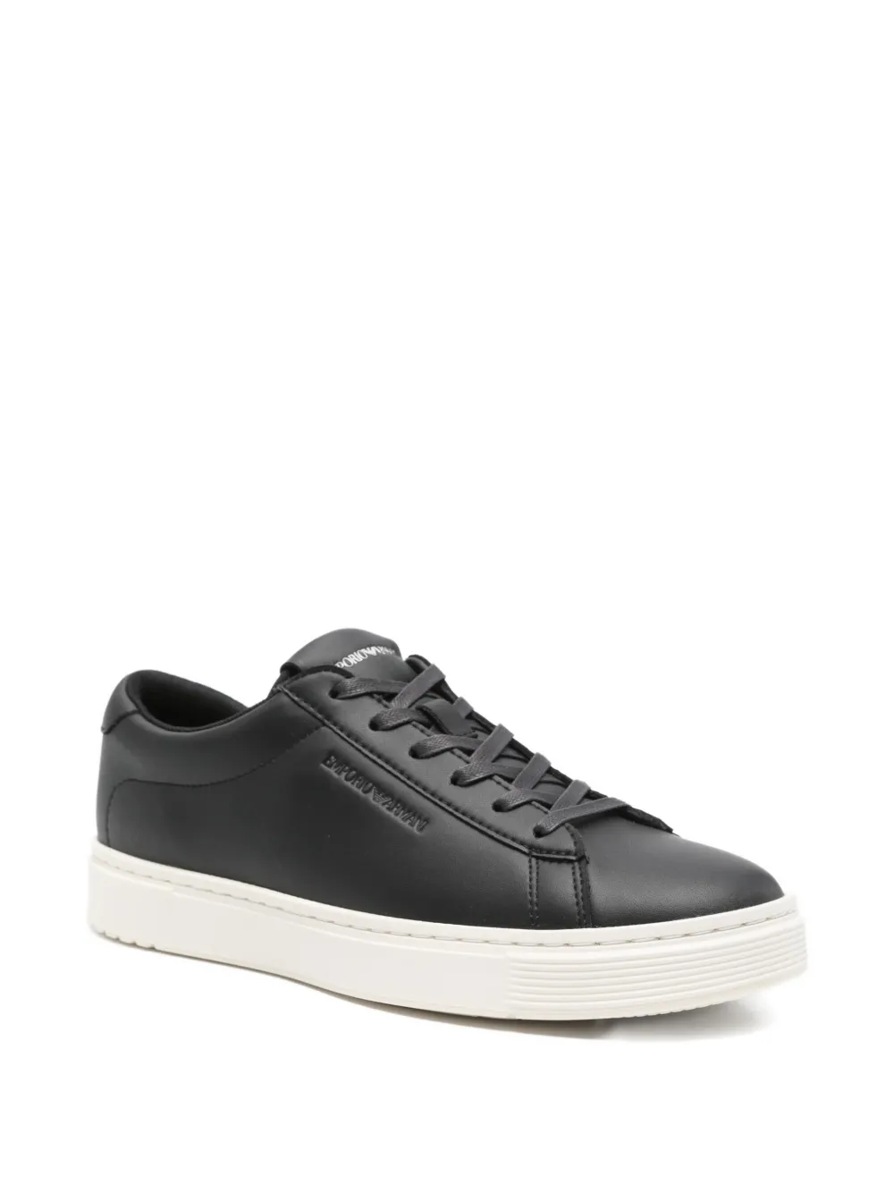 Emporio Armani lace-up sneakers Zwart