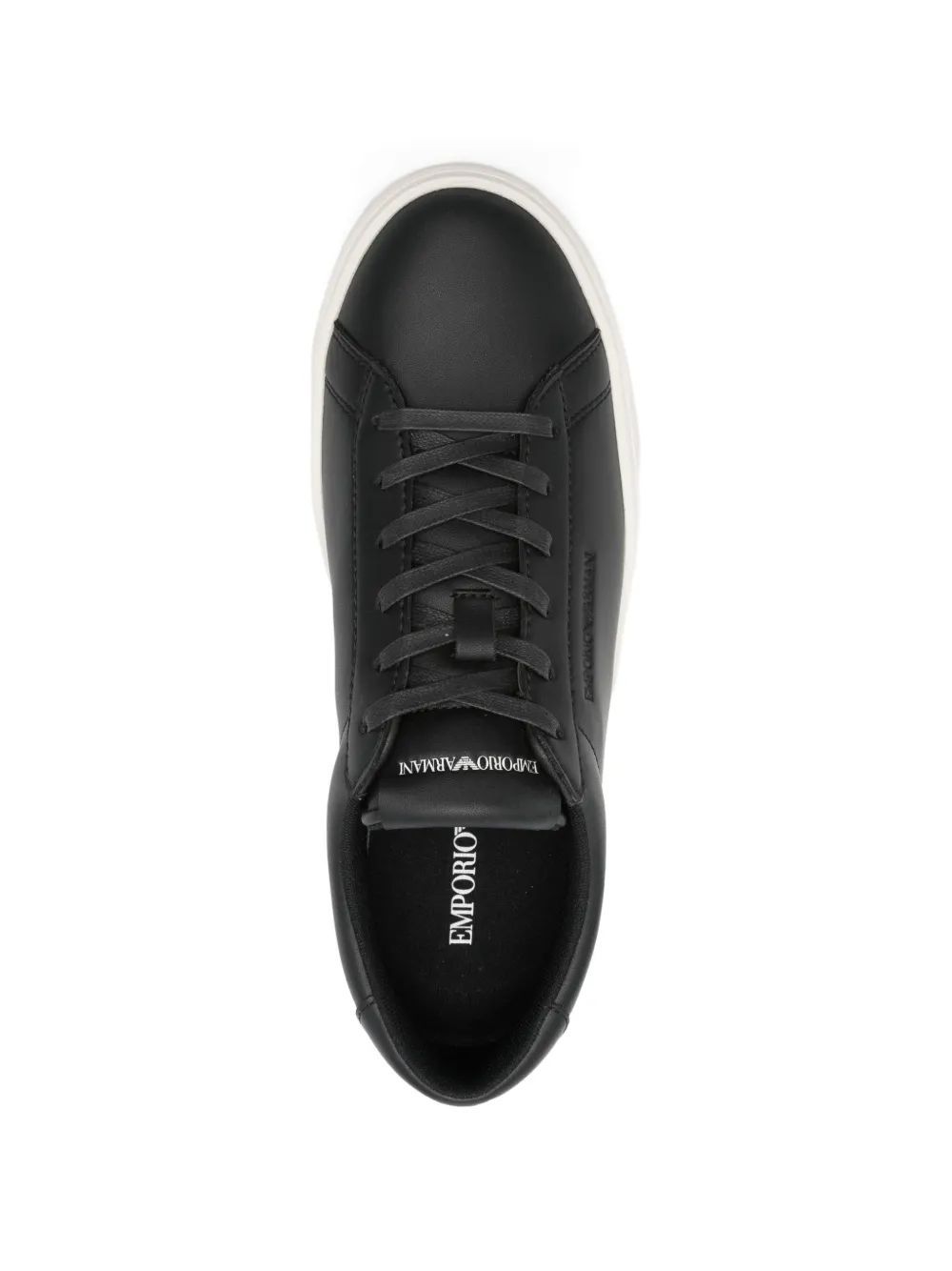 Emporio Armani lace-up sneakers Zwart
