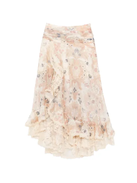 ZIMMERMANN Rebellion ruffled midi skirt