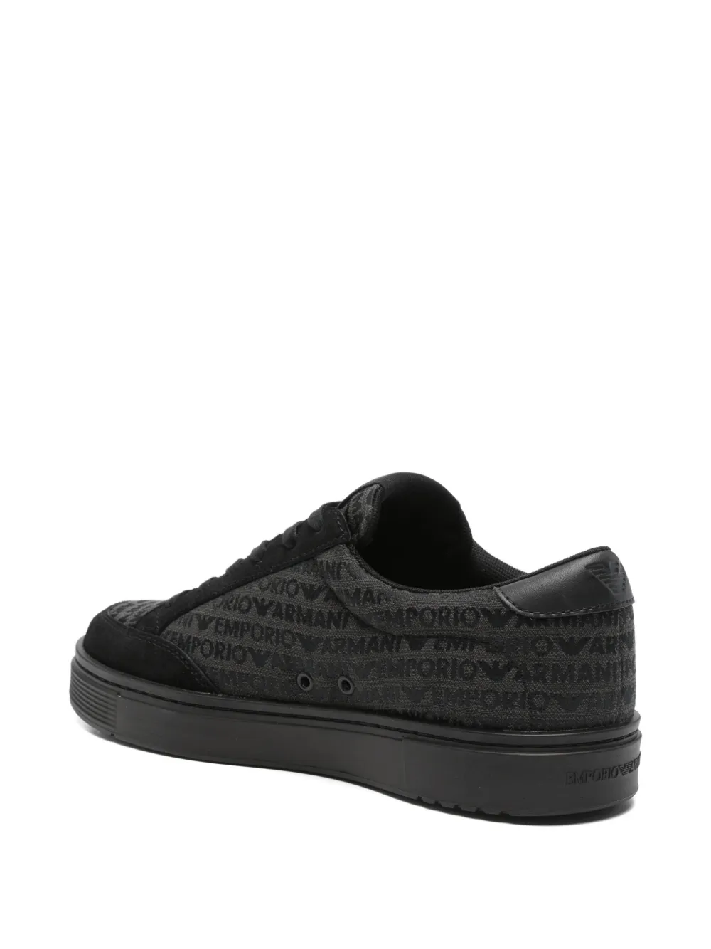 Emporio Armani logo-print sneakers Zwart