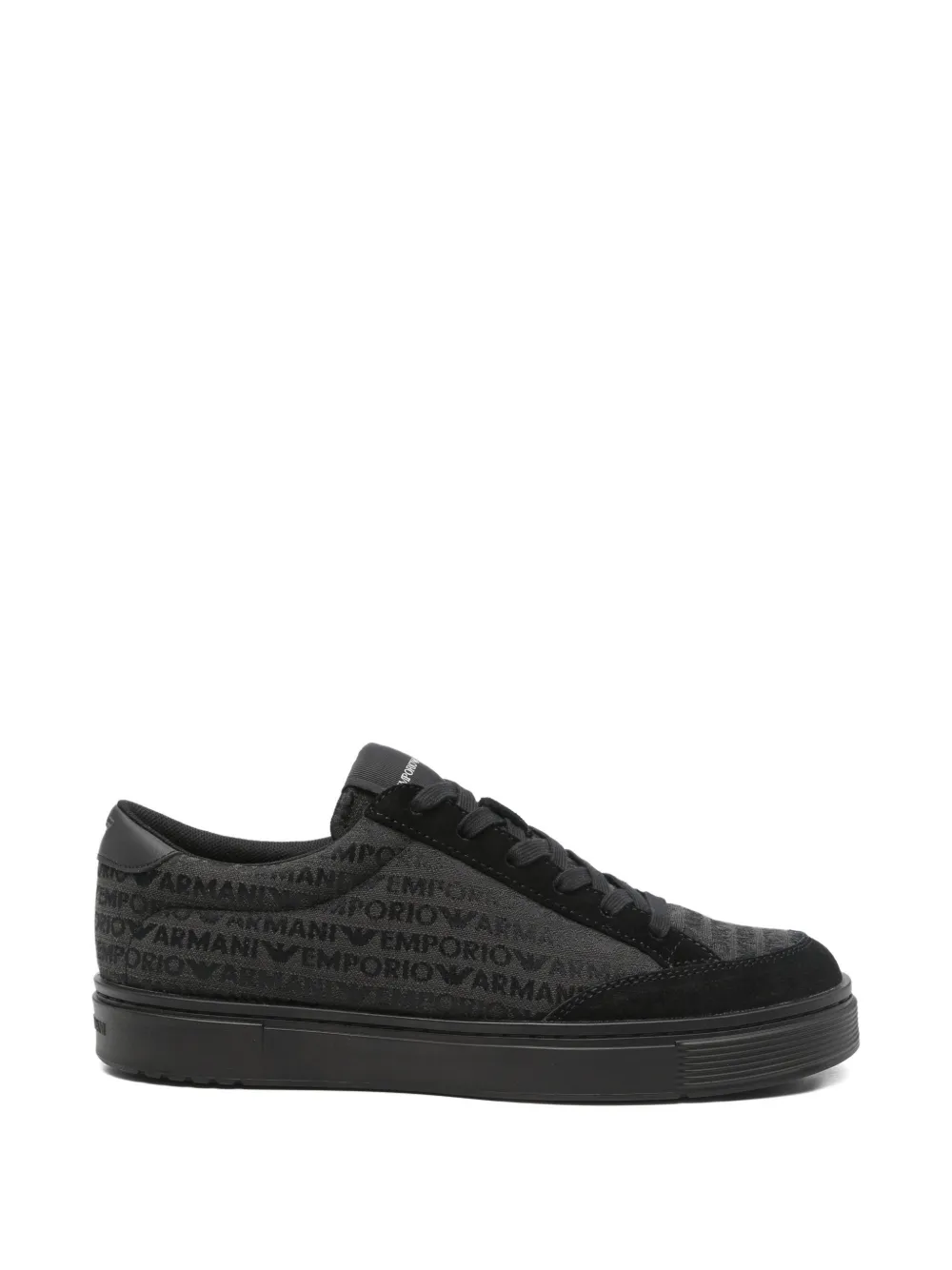Emporio Armani logo-print sneakers Zwart