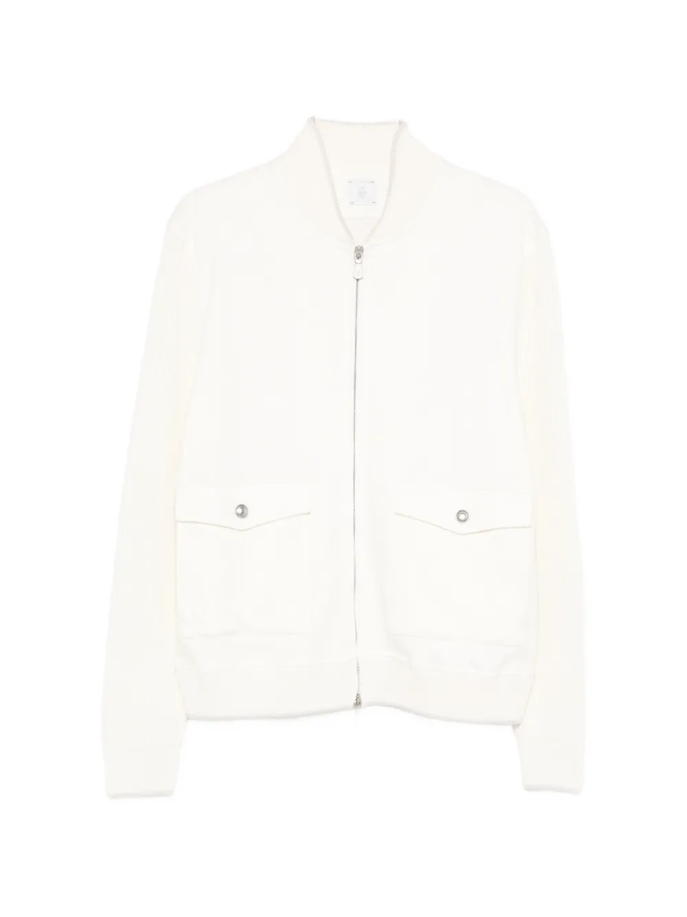 Eleventy flap-pocket zip jacket - Bianco