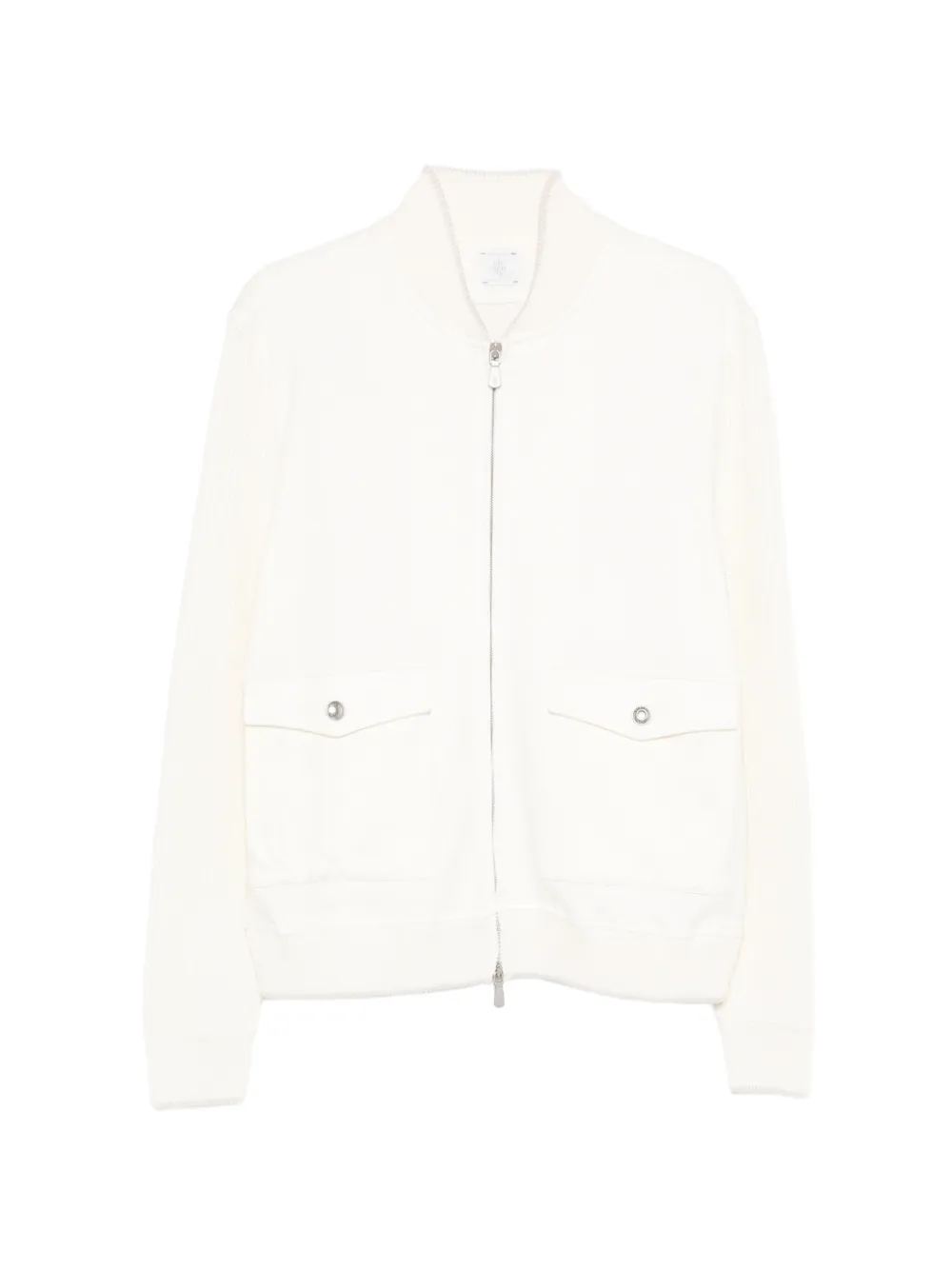 Eleventy flap-pocket zip jacket - Bianco