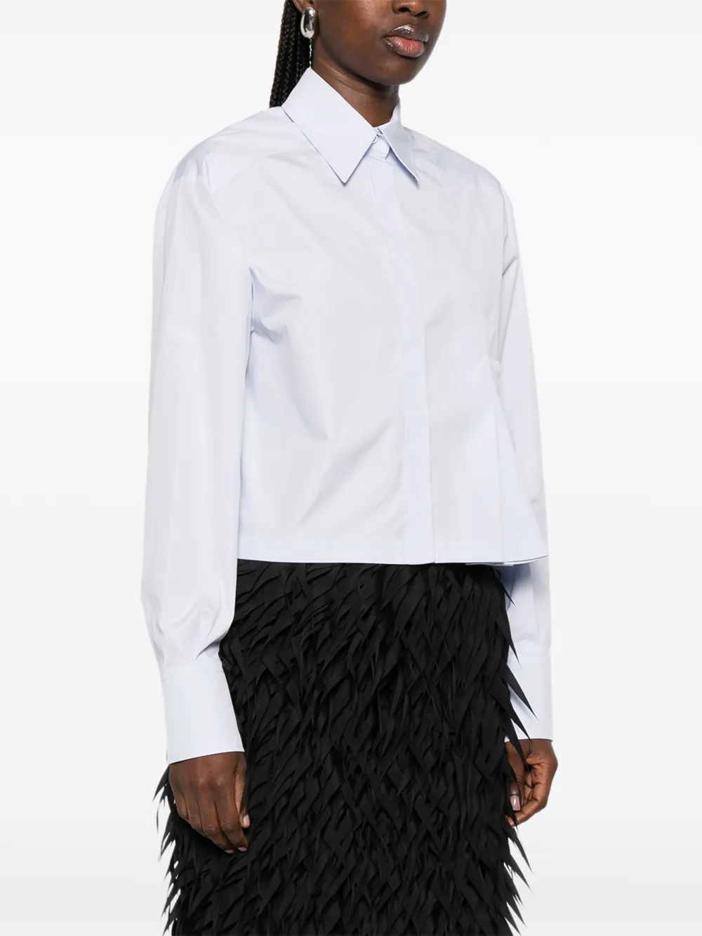  Sportmax Pleated-front Shirt - Blue 
