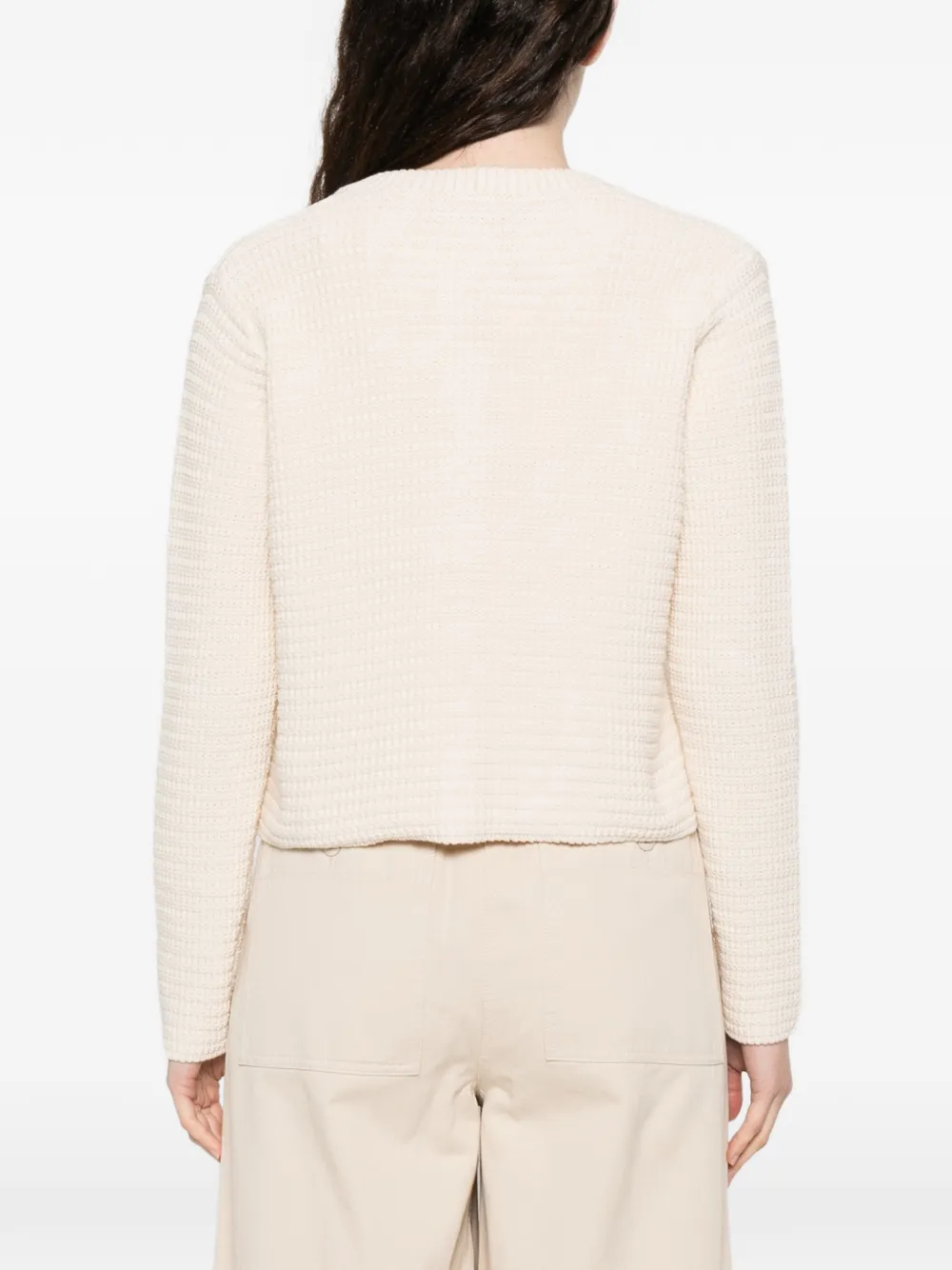 Front-Pocket Buttoned Cardigan