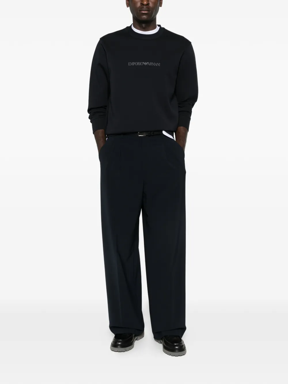 Emporio Armani Sweater met logo Zwart