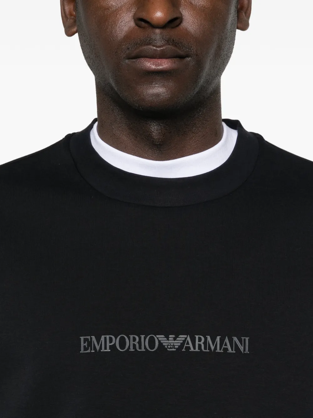 Emporio Armani Sweater met logo Zwart