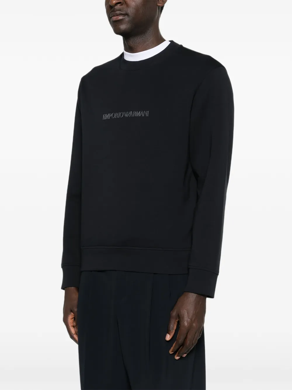 Emporio Armani Sweater met logo Zwart