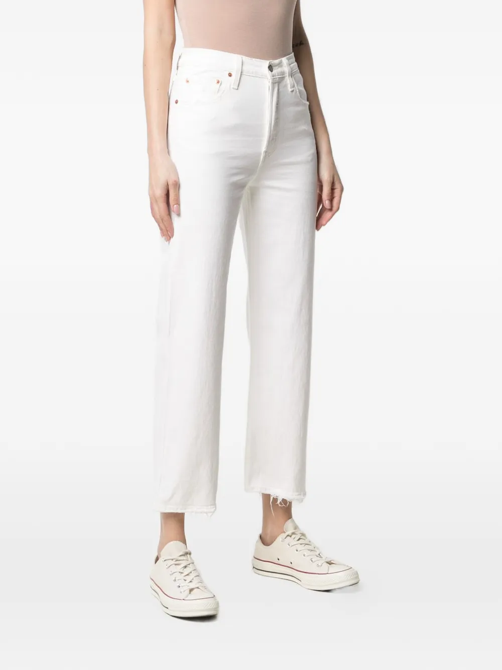 Levi's Jeans met franje Wit