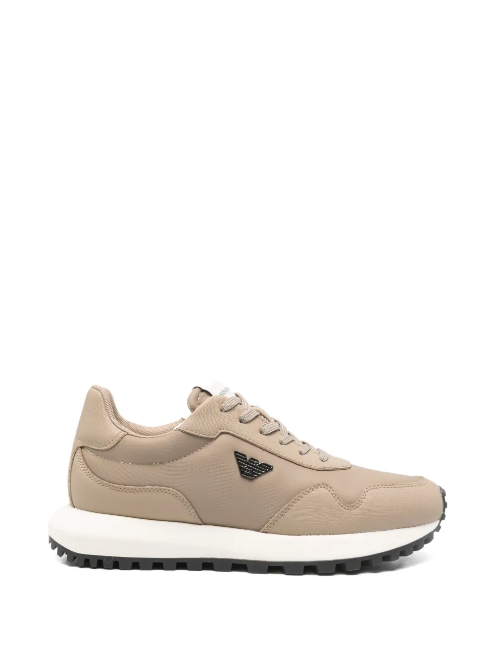 Emporio Armani Sneakers met logo Beige