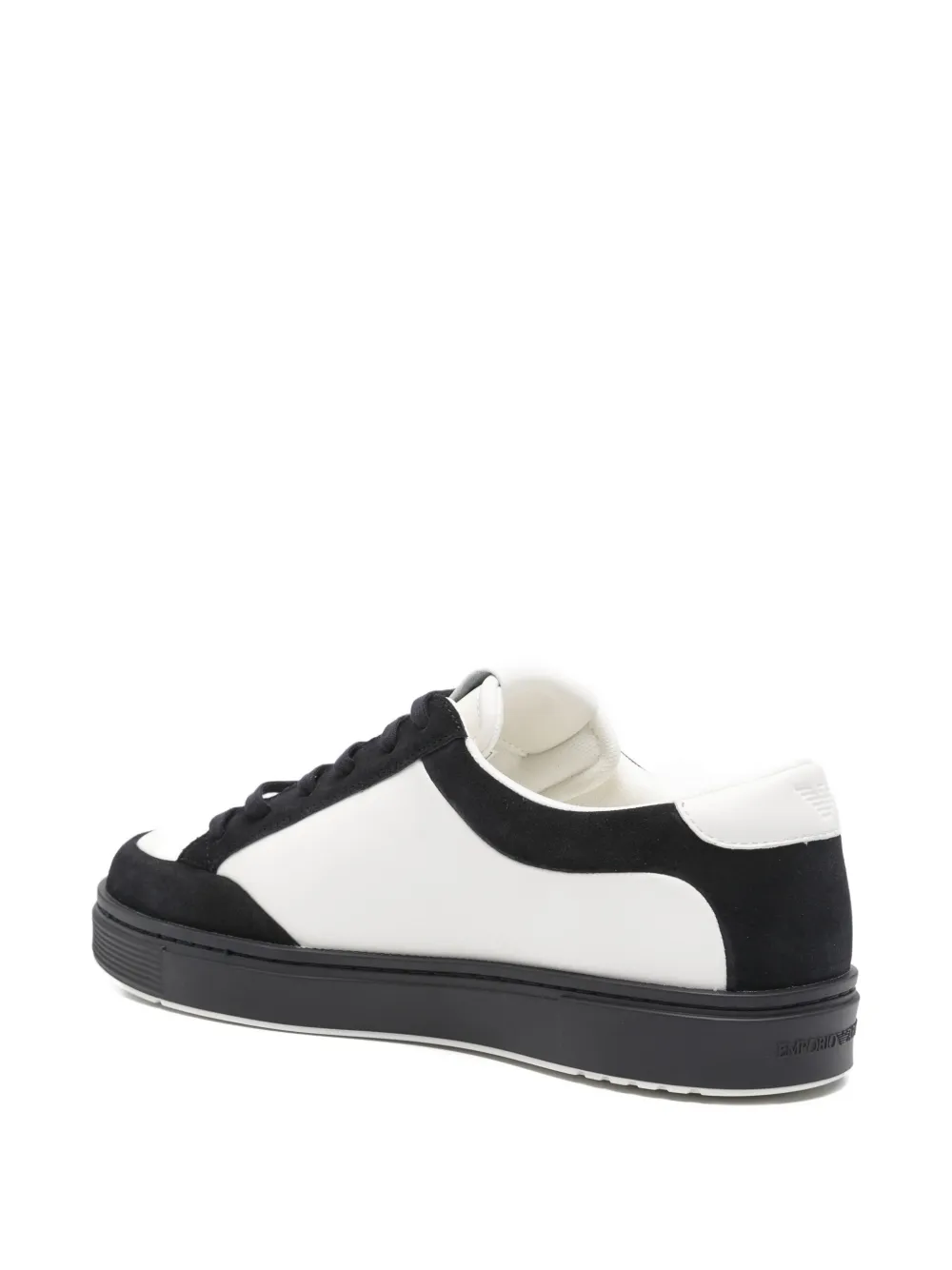 Emporio Armani Sneakers met colourblocking Wit