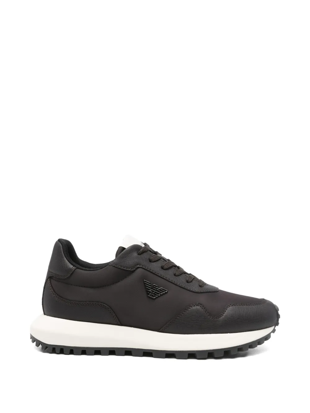 Emporio Armani Sneakers met logo Bruin
