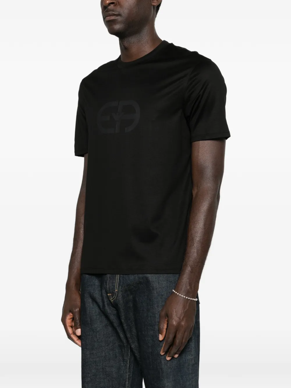 Emporio Armani T-shirt met logodetail Zwart