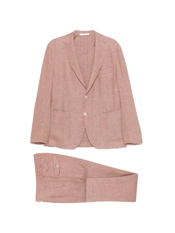 Eleventy Single-breasted Suit in Red