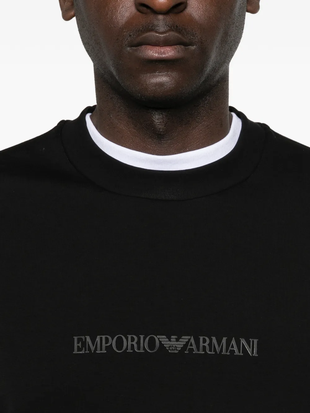 Emporio Armani Sweater met logodetail Zwart