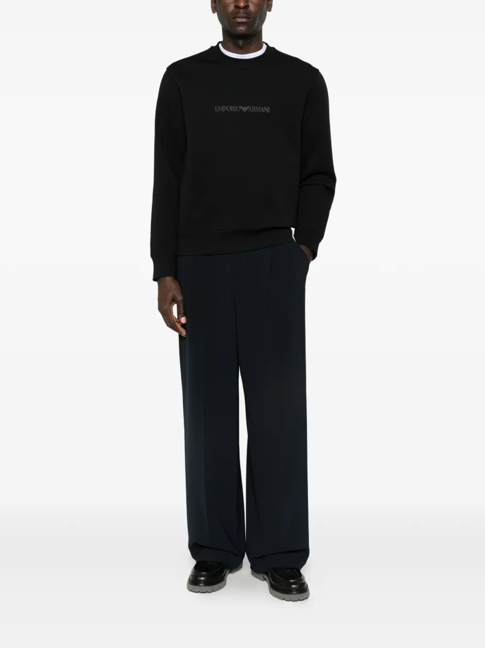 Emporio Armani Sweater met logodetail Zwart