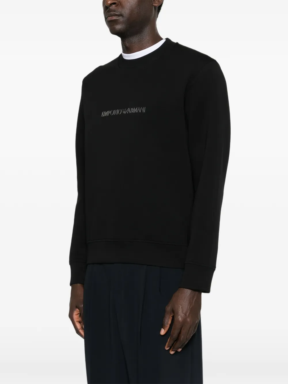 Emporio Armani Sweater met logodetail Zwart