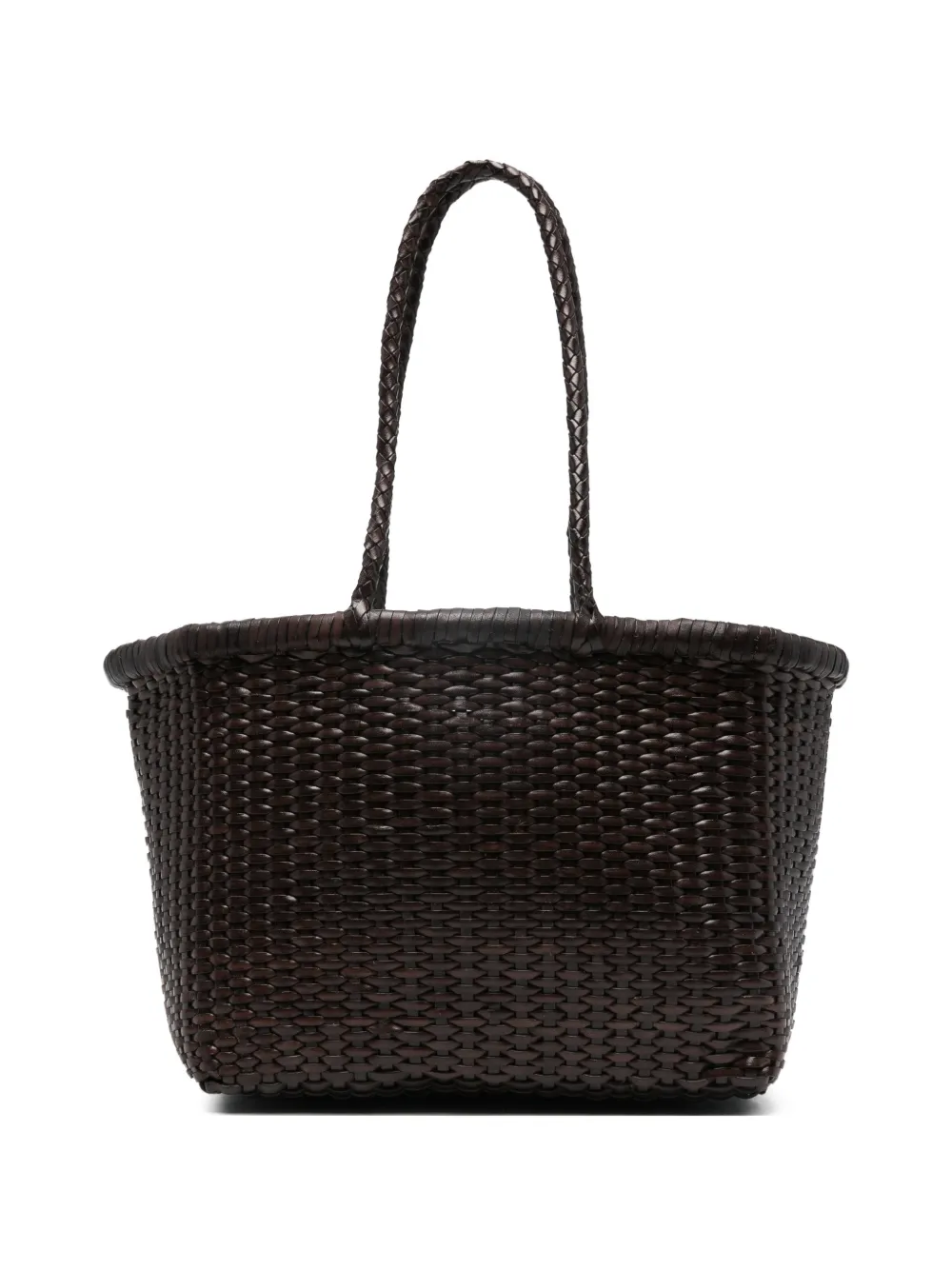 DRAGON DIFFUSION small braided-handle tote bag - Marrone