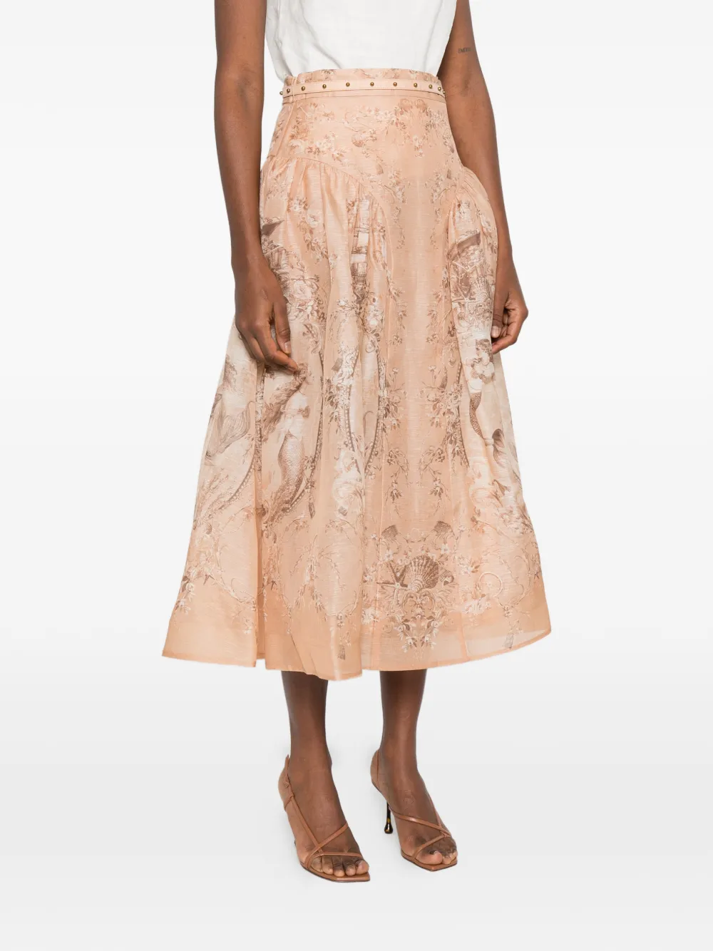 Rebellion Printed Midi Skirt