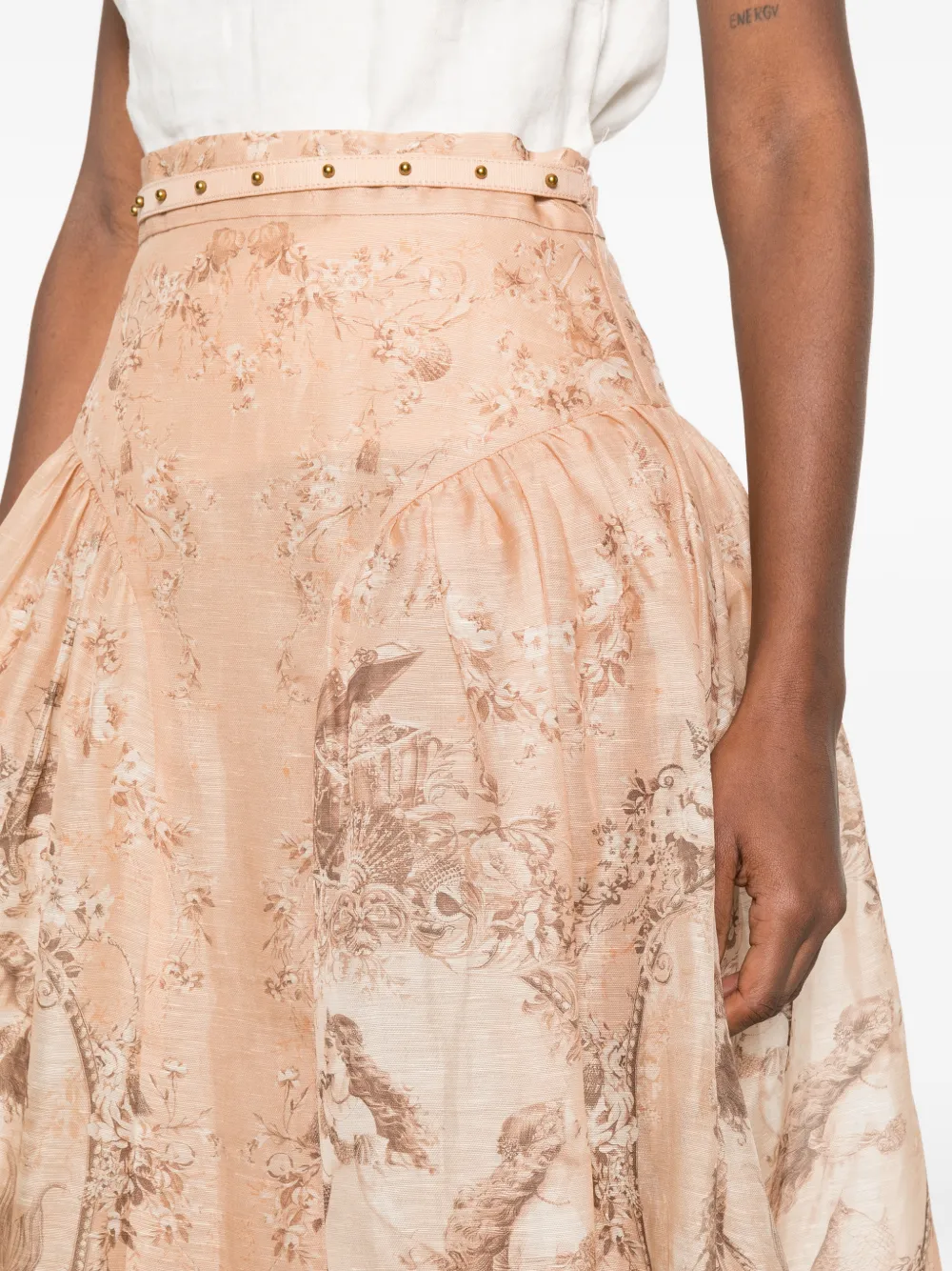 Rebellion Printed Midi Skirt