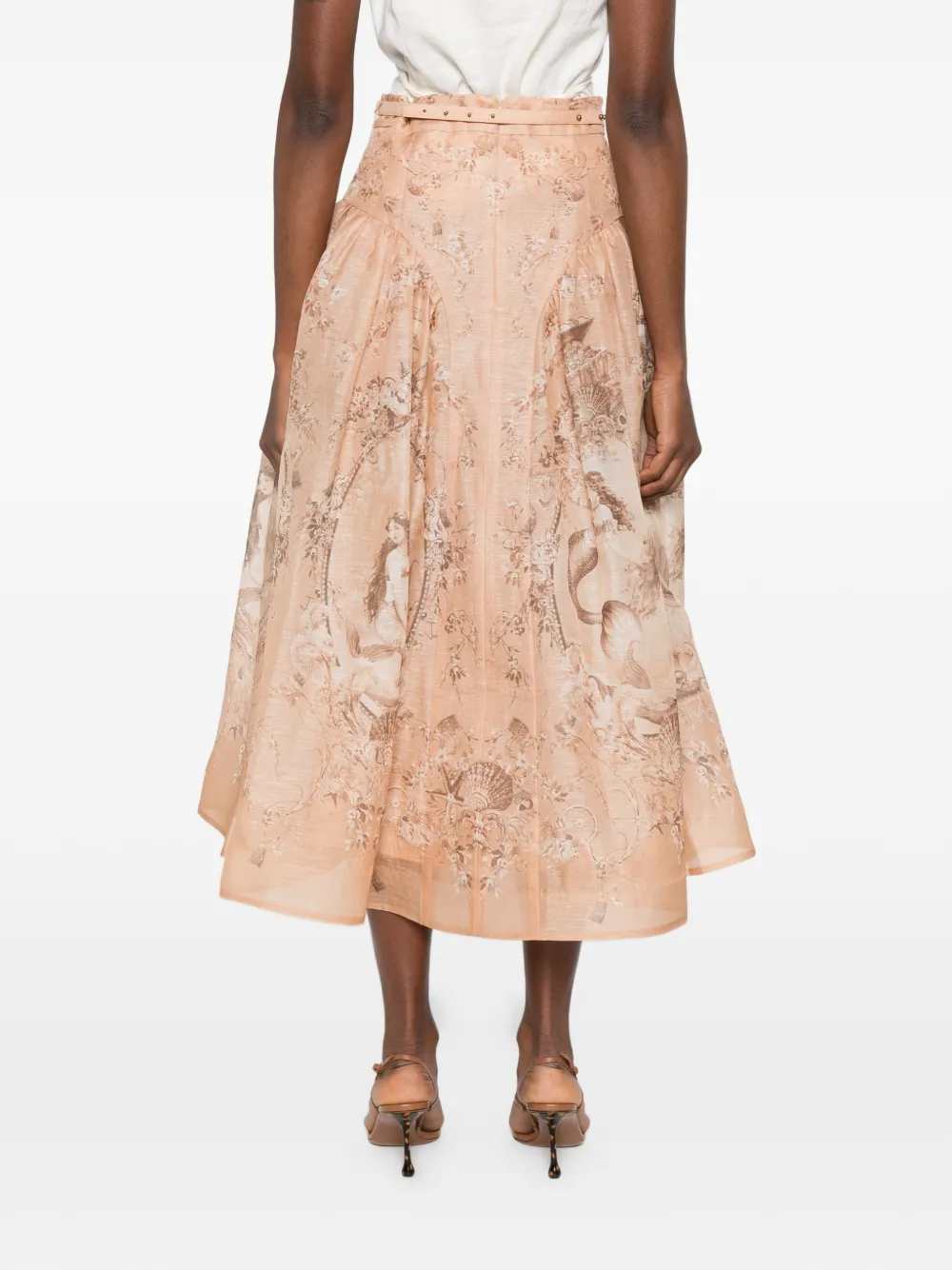 Rebellion Printed Midi Skirt