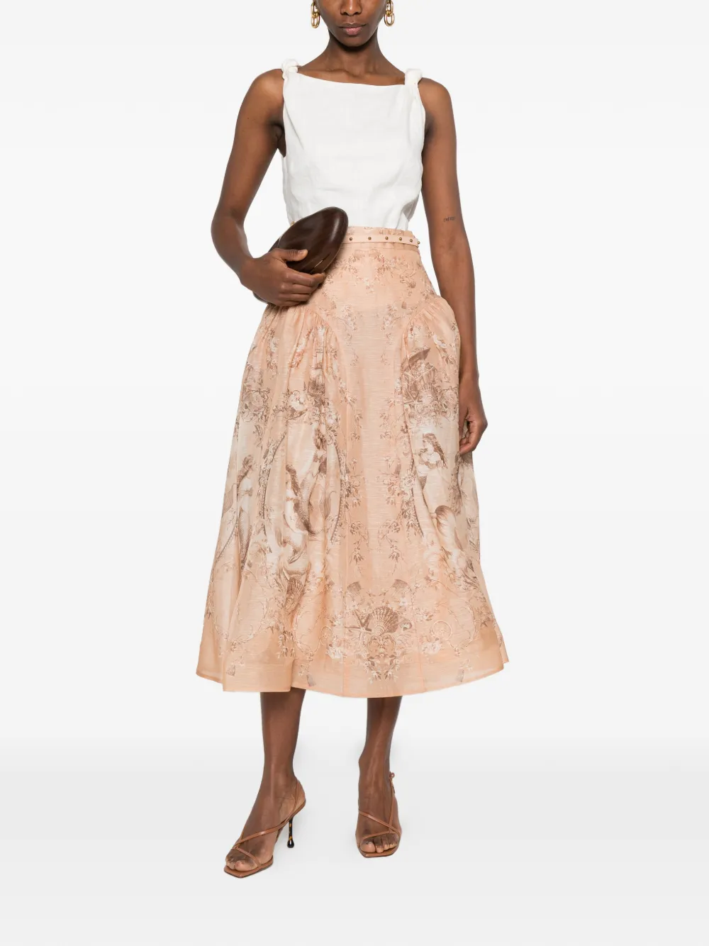 Rebellion Printed Midi Skirt