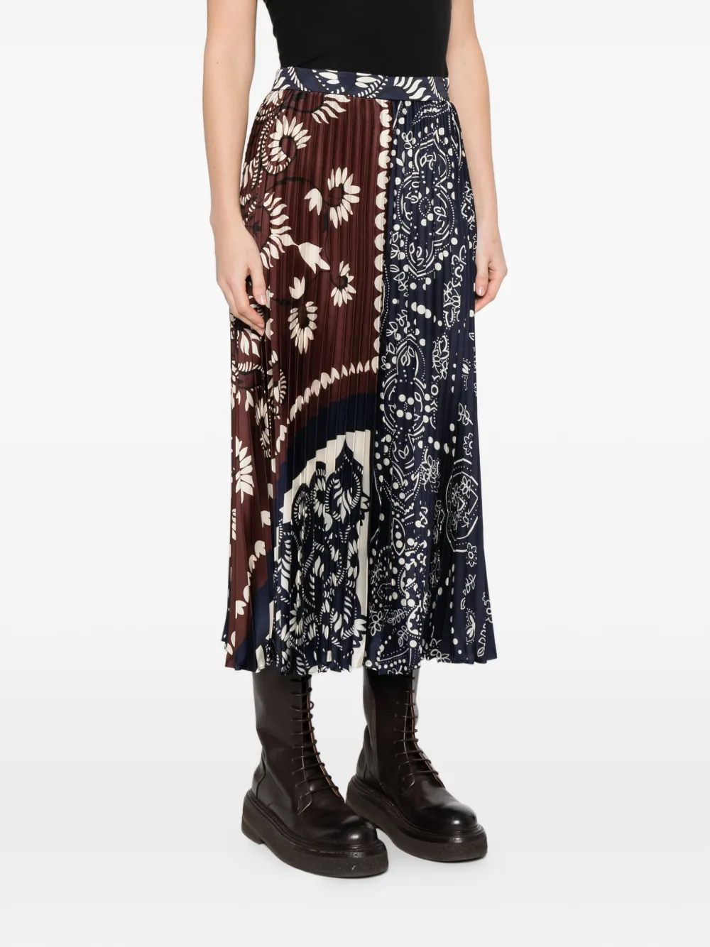 Weekend Max Mara Plooirok met bloemenprint Blauw