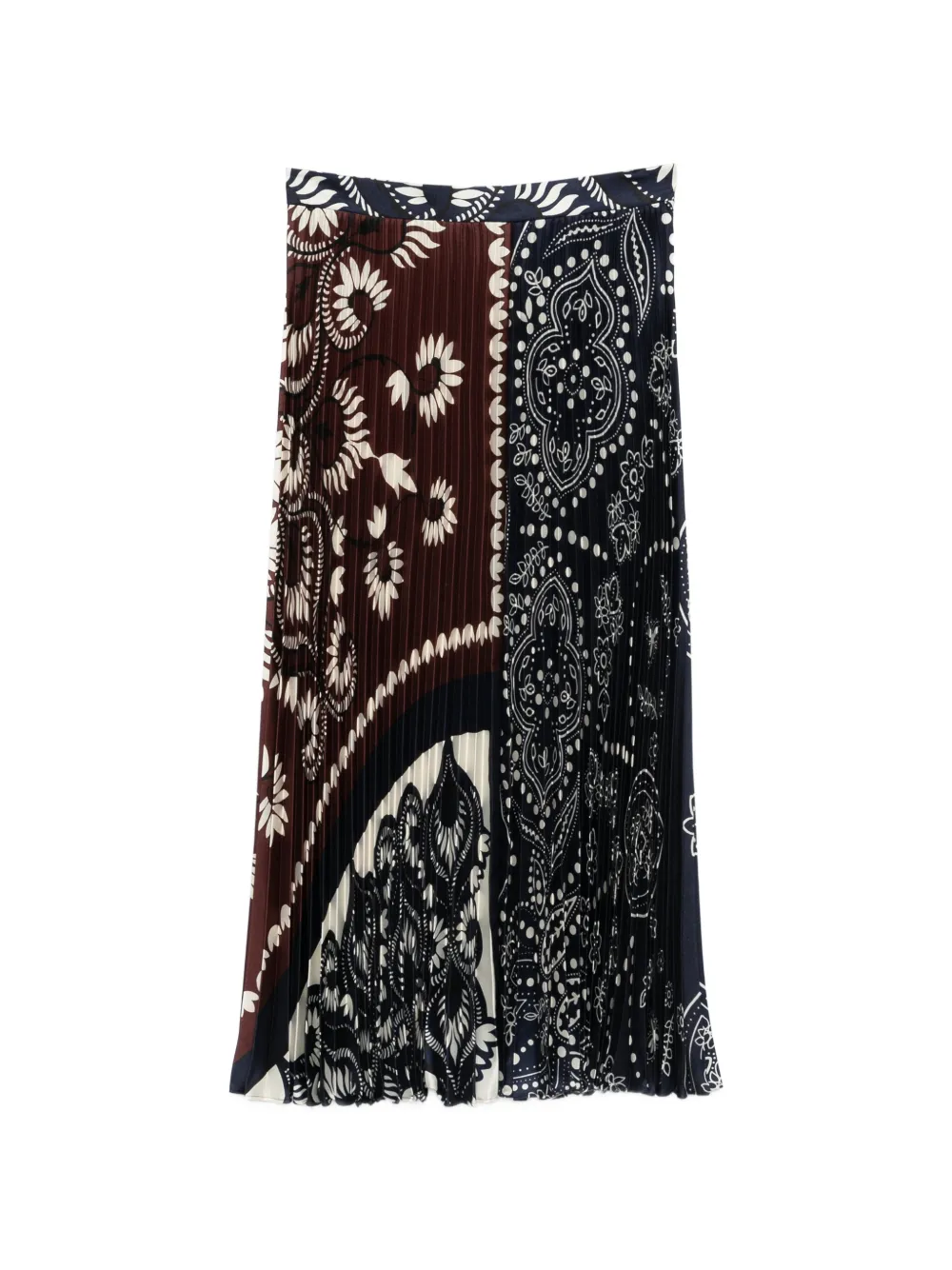 Weekend Max Mara pleated floral-print midi skirt - Blu