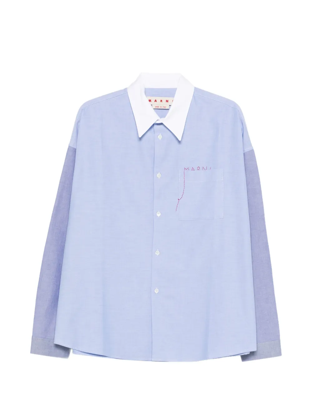 Marni pocket long-sleeve shirt - Blu