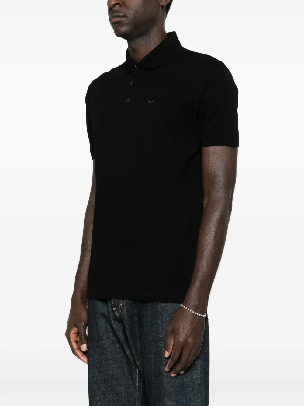 Emporio Armani Poloshirt met korte mouwen Zwart