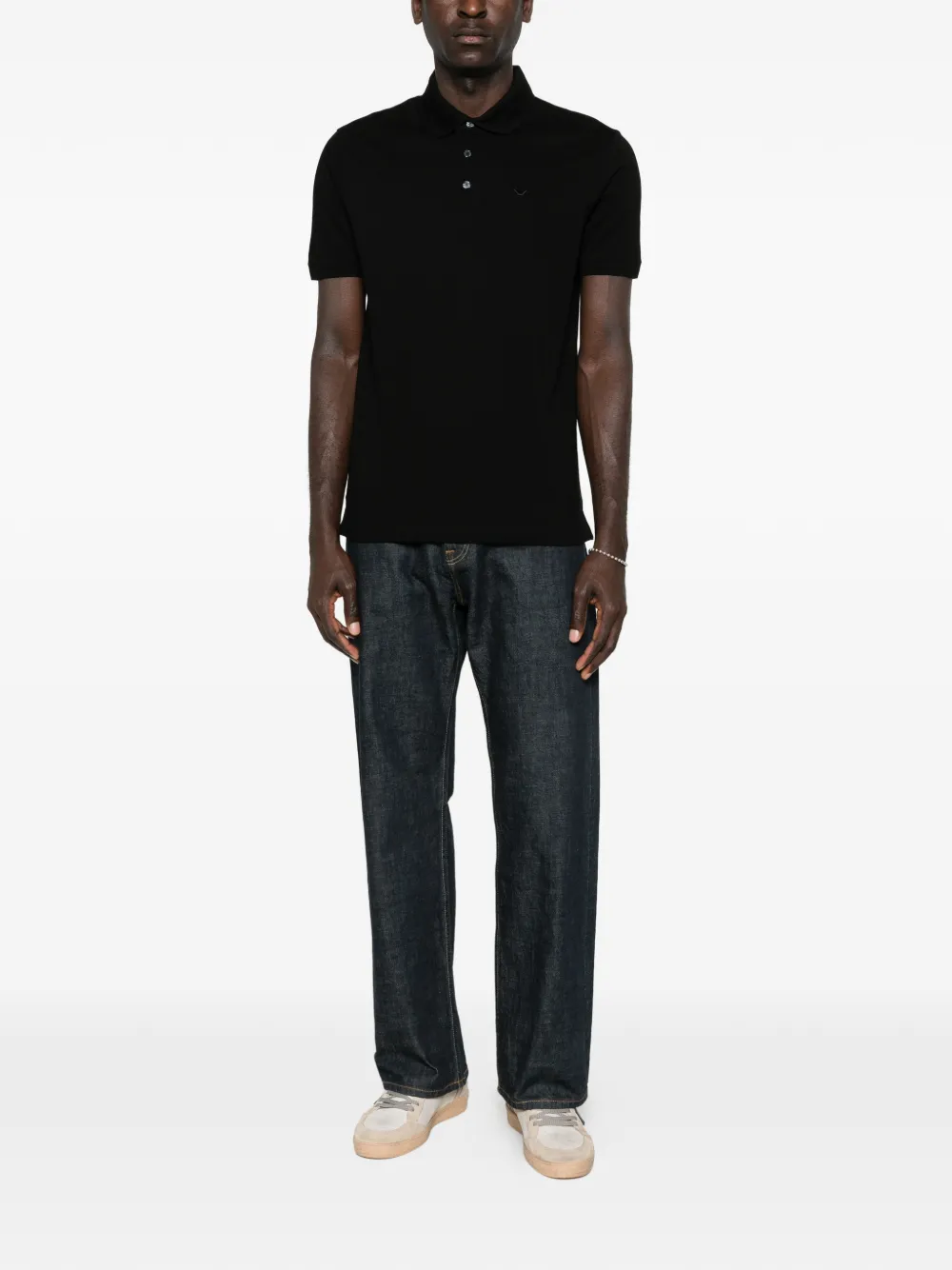 Emporio Armani Poloshirt met korte mouwen Zwart