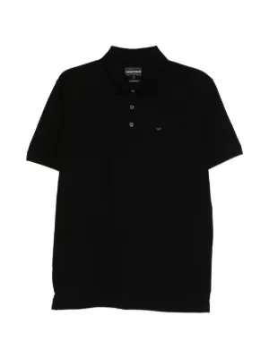 Emporio Armani ジップ ポロシャツ | ブルー | FARFETCH JP
