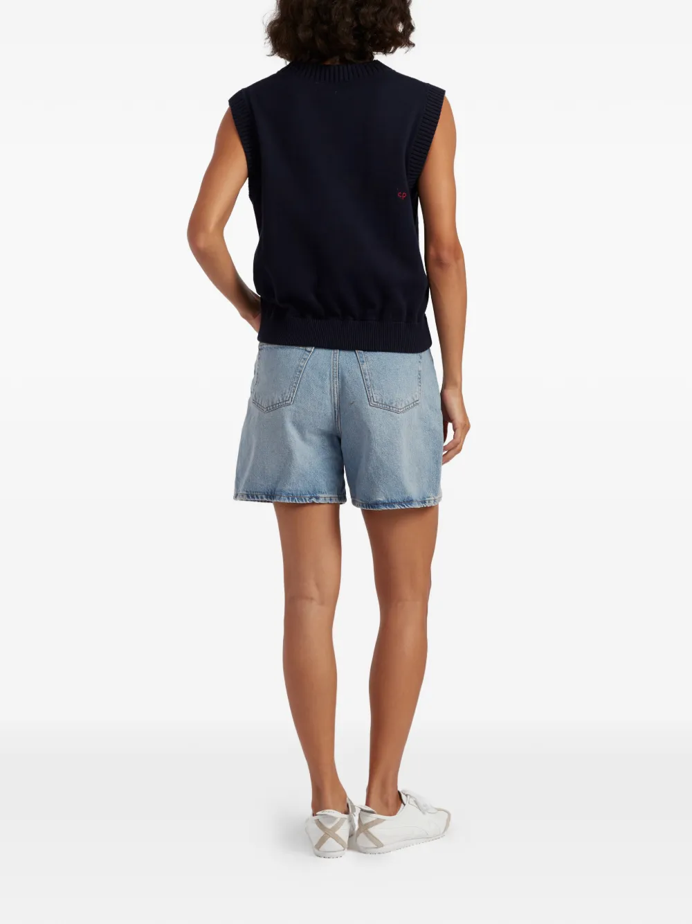 Chinti & Parker Snoopy gebreide katoenen tanktop Blauw