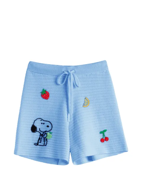 Chinti & Parker shorts Snoopy de algodón en crochet